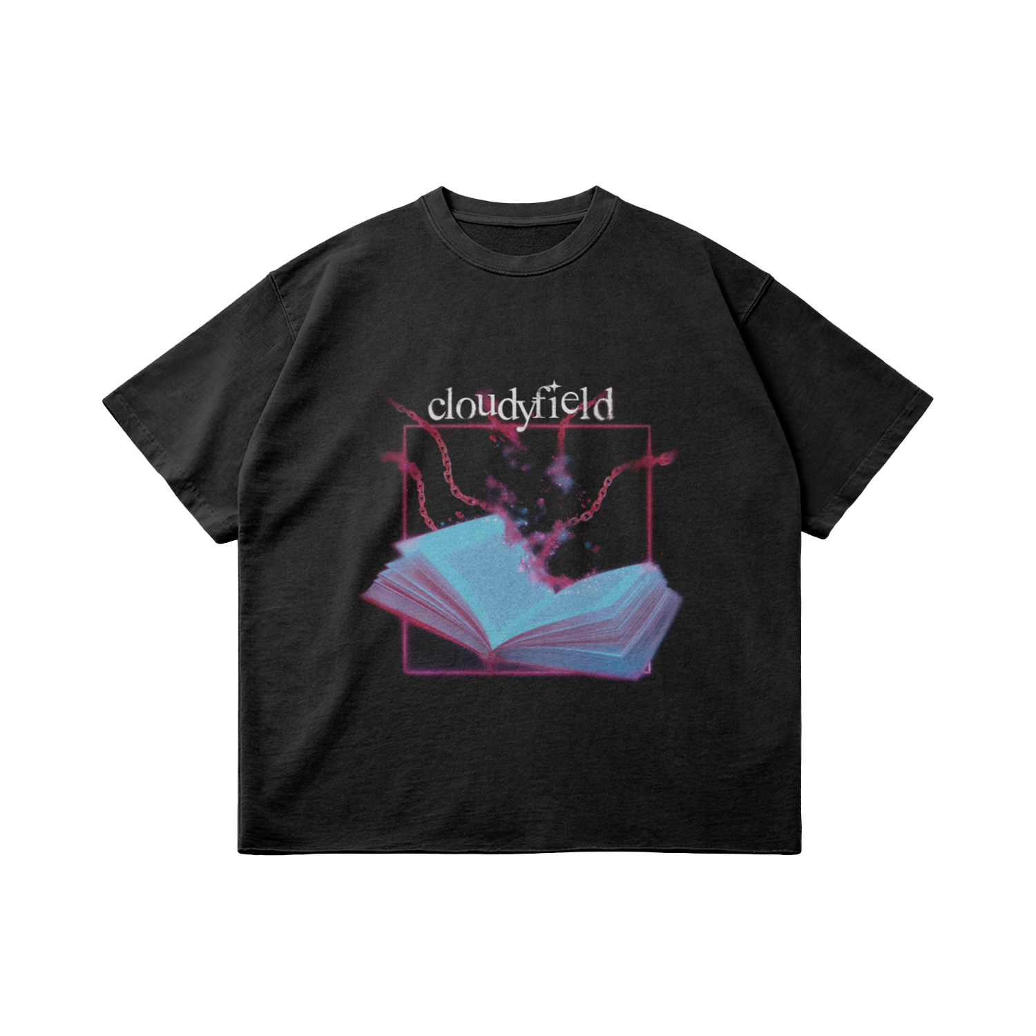Chained Book Oversized Tee